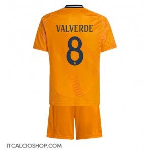 Real Madrid Federico Valverde #8 Seconda Maglia Bambino 2024-25 Manica Corta (+ Pantaloni corti)